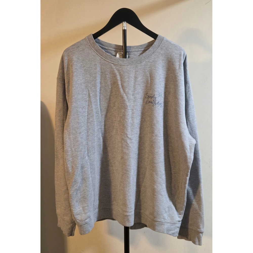 Simply Southern Long Sleeve Graphic Sweatshirt Women's Size XX-Large Gray